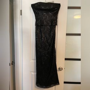 NEW Black Sequin Evening Gown, S6